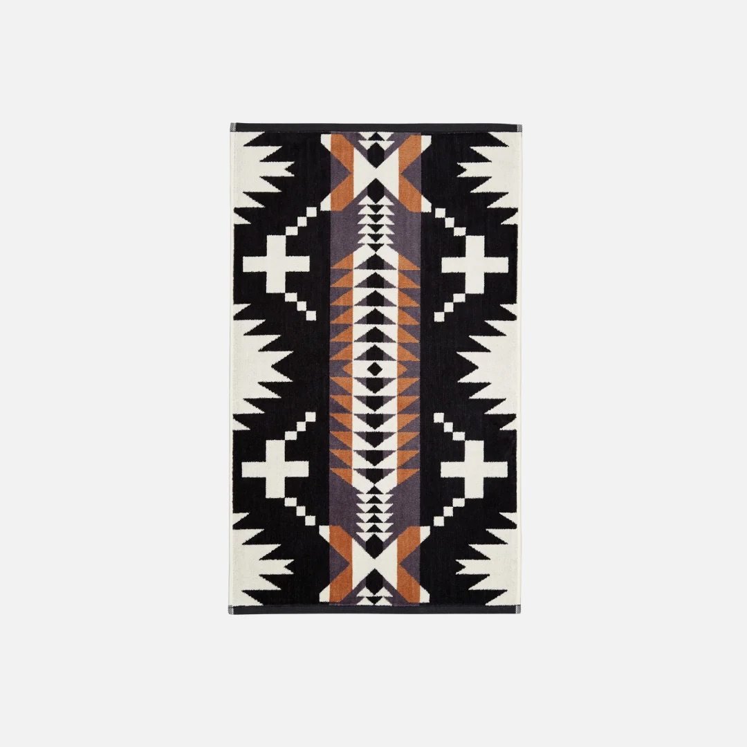 3 Piece Towel Set - Spider Rock Black / White - Image 3