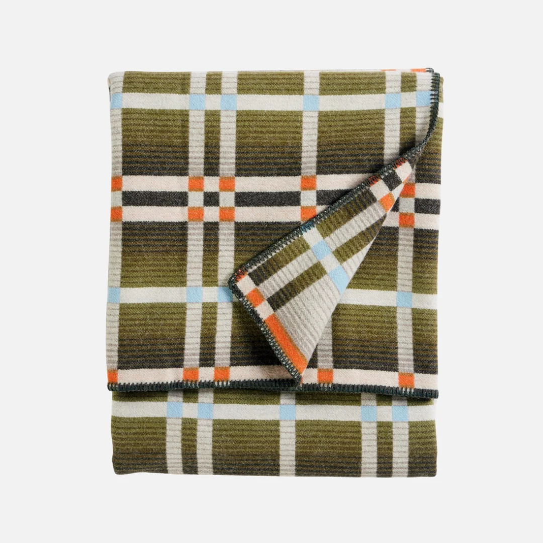 Four Square Throw - Slide Mountain Olive - Image 3