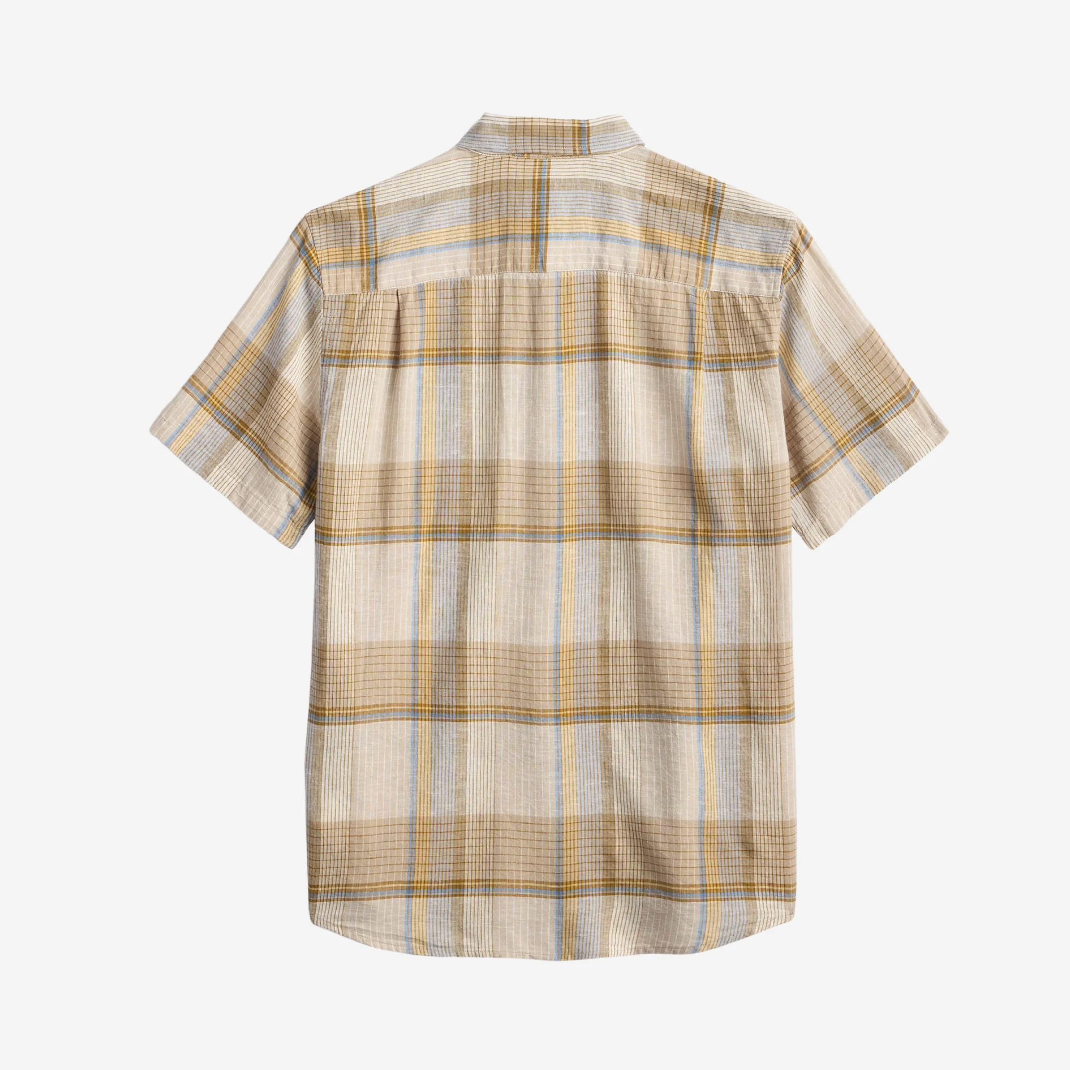 Shoreline Shirt - Ecru/Tan/Blue Plaid - Image 2