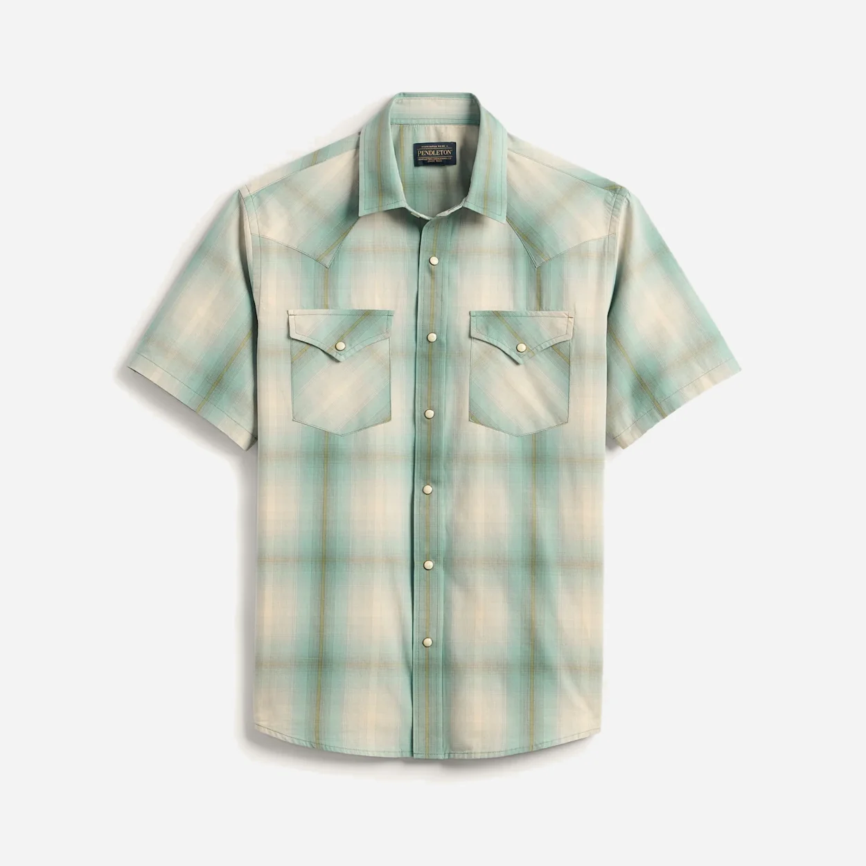 Frontier Summer Shirt - Ecru/Turquoise Plaid