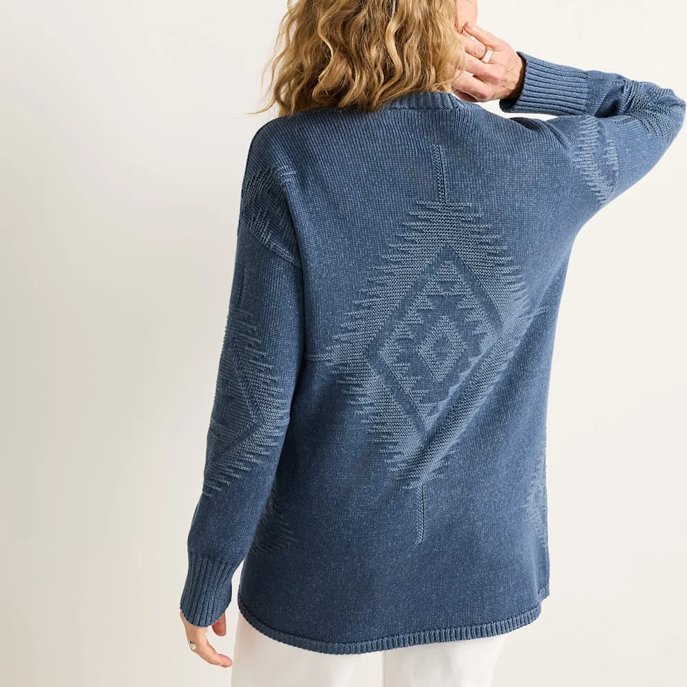 Womens Textured Sierra Springs Cardigan - Navy - Image 3