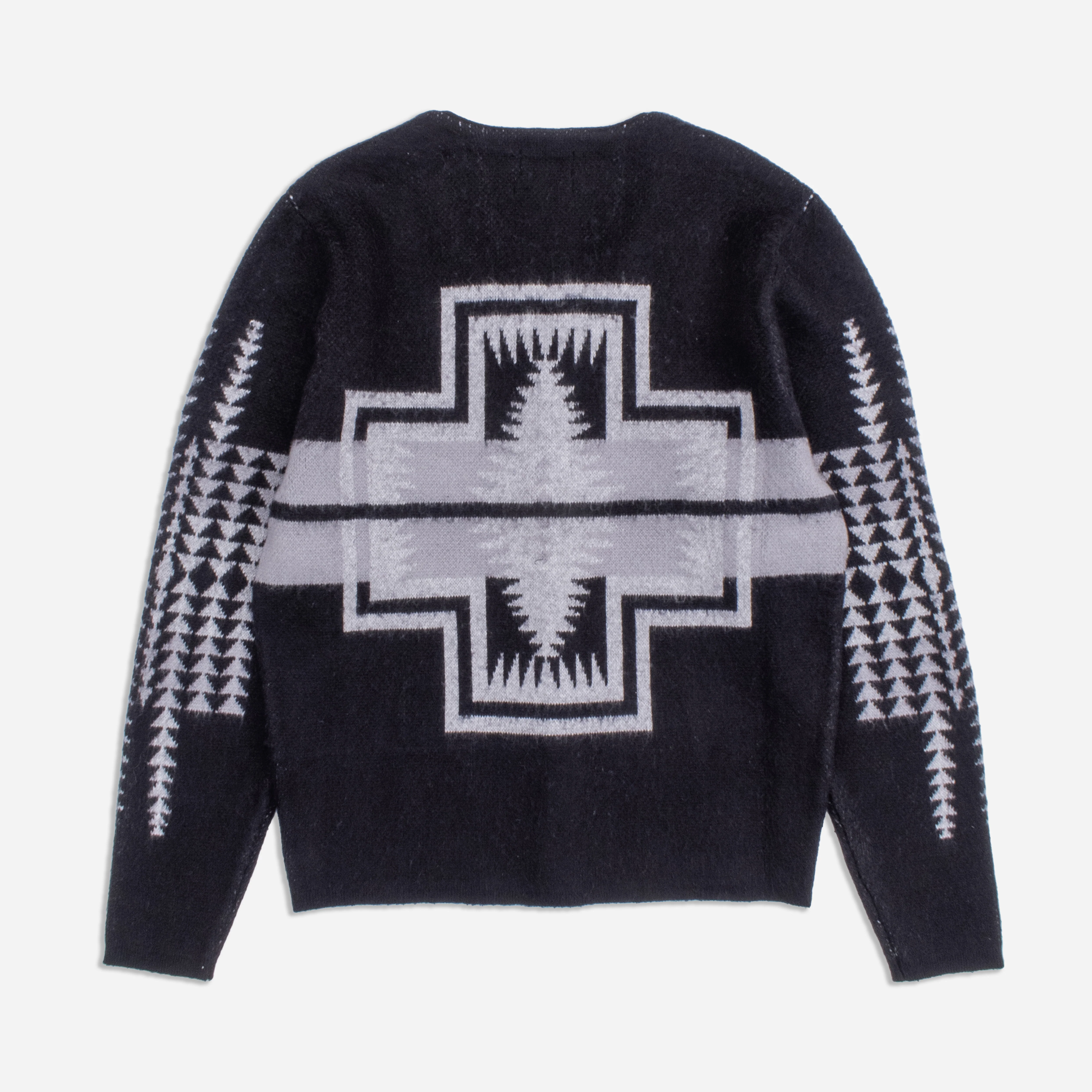 Womens Band Cardigan - Black Harding - Image 4